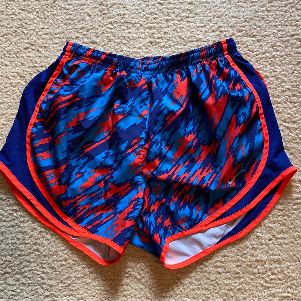 Blue and Red Nike Running Shorts